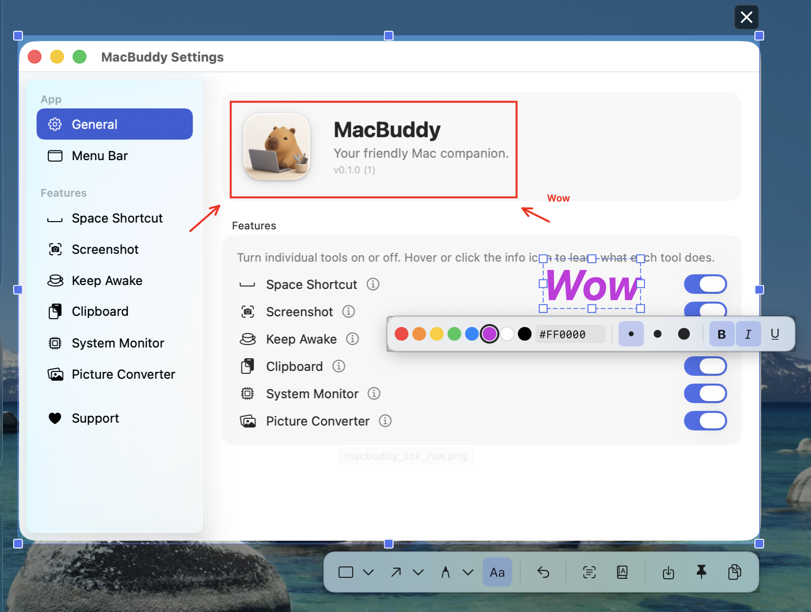 Screenshot annotator